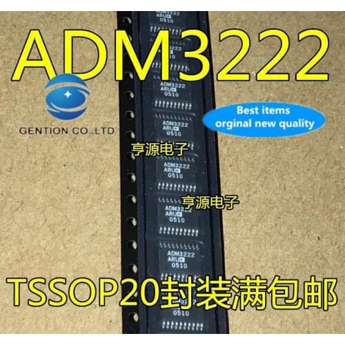10PCS ADM3222ARU ADM3222 ADM3222ARUZ TSSOP-20 IC in stock 100% new and original