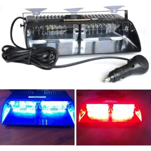16 LED VIPER S2 Police Warning Flashing emergency beacon lights Car led windshield strobe dash lights Day driving Caution lamp