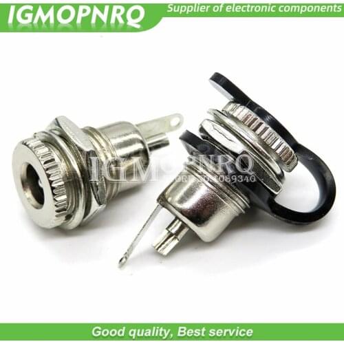 2Pairs DC099 DC Power Socket Female Panel Mount Connector Metal DC-099 Open Hole 11MM 5.5*2.1mm/5.5*2.5mm Waterproof Cap sale