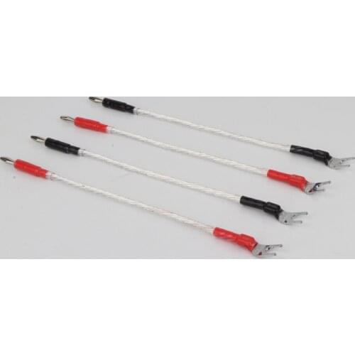 Hi-end 4 PCS Odin Jumper Line Jumper Cable OFC Silver Plated Speaker Cable Banana Plugs to Banana plug Audio Cable HIFI