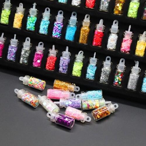 48bottle/set Resin Glitter Flakes Sequins Glitter Powder Set Kit Flash Polymer Clay Filling Nail Art Silicone Epoxy Making DIY