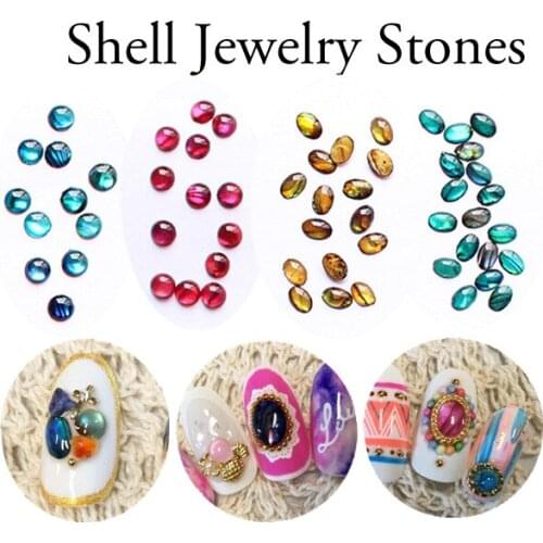 50pcs per color new fashion hottest Japan and Korea Style resin shell grain acrylic rhinestone stone for nail art make up