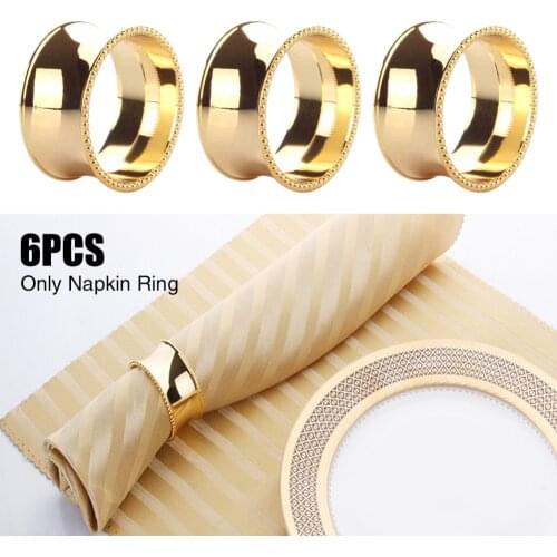 6pcs Serviette Rings Alloy Napkin Holder West Dinner Towel Napkin Ring Party Decoration Table Decoration Accessories Hogard