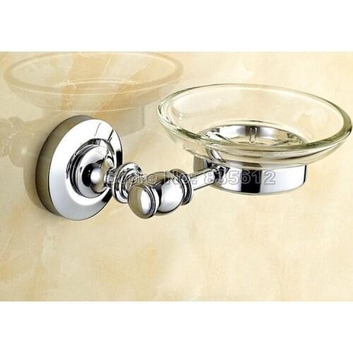 Bathroom Accessory Antique Brass Soap Dish Holder Wall Mounted Holder Glass Cup Wba808