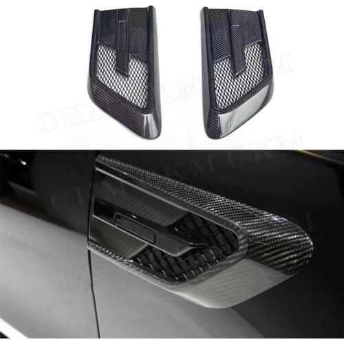C Class Carbon Fiber Front Bumper Sider Fender Cover Trim For Mercedes W205 C200 C300 Not fit for AMG Bumper 15-18 Car Styling