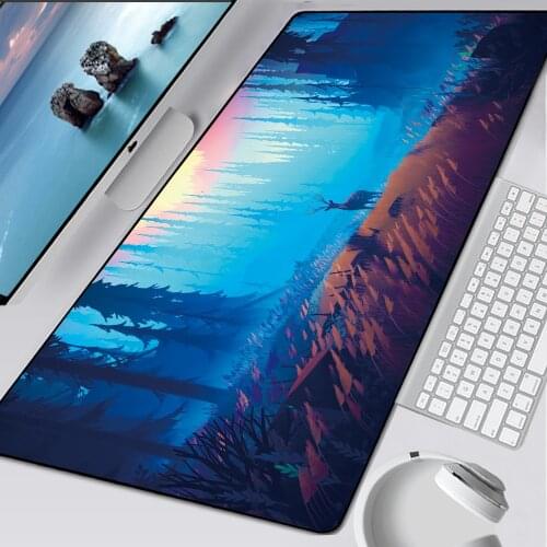 Custom XL Large Gaming Mouse Pad 900x400mm Tree Forest Mousepad XXL PC Full Gamer Desk Protector Computer Mat Rug on the Table