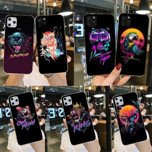 HPCHCJHM Aesthetics Lion Gorilla Cat Deer Custom Phone Case for iPhone 11 pro XS MAX 8 7 6 6S Plus X 5S SE 2020 XR cover