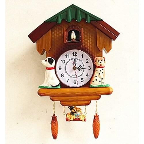 Childrens room wall clock watch cute cartoon style creative chime mute watch the living room bedroom decoration