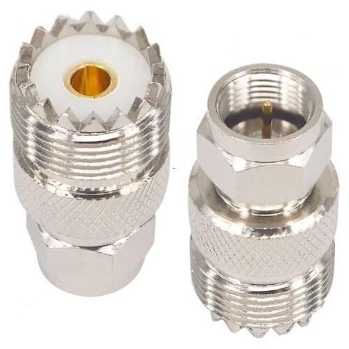 F Male To UHF Female PL259 SO239 RF Coaxial Adapter Connectors