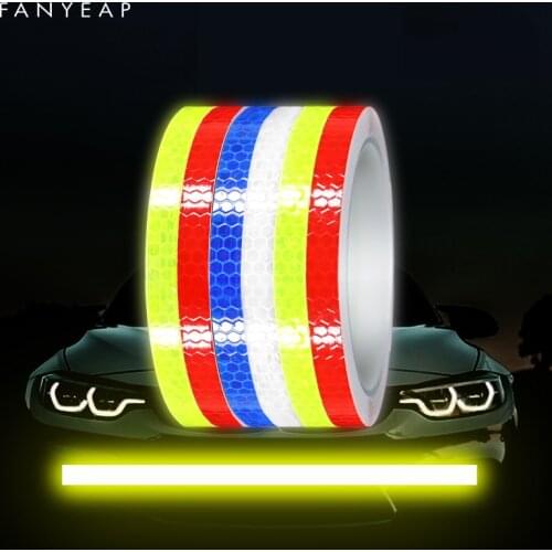 Fluorescent Car Reflective Strips Waterproof Warning Stickers Night Driving Safety Lighting Luminous Tapes