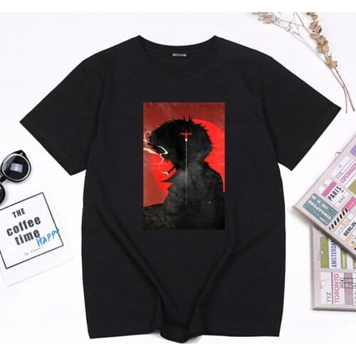 Cowboy Bebop Paintings Prints Japanese Anime Tshirt Manga Spike Spiegel Graphic Tee Camiseta Hombre Loose Summer Cool Otaku Tops