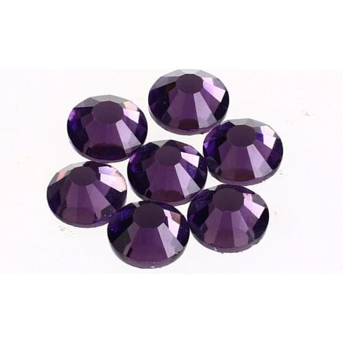 Tanzanite Hot fix Rhinestones 1440pcs/set Glitter Strass Flatback Glass Crystal Hotfix Rhinestone Iron on stones For Garment