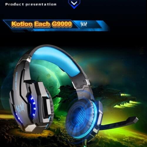 Inzhuo g9000 headset game headset 3.5 single hole heavy bass stereo light-emitting headset CF Internet cafe lol noise reduction
