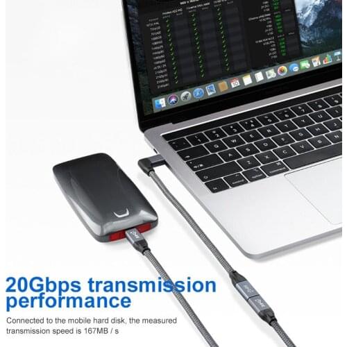 100W USB 3.1 To USB Type C Curved Cable PD 5A Fast Charging Phone Charger USB-C Cord For Huawei Samsung Xiaomi Macbook IPad Pro