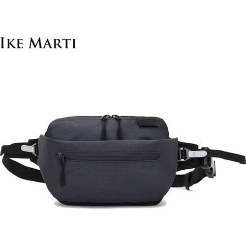 IKE MARTI Mens New Waterproof Chest Bag Running Sports Outdoor Leisure Personal Waist Bag For Men Shoulder Messenger Bag Male