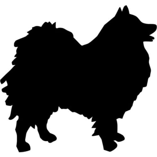 10.2*9.5CM German Spitz Dog Vinyl Decal Waterproof Car Stickers Motorcycle Car Styling Accessories Black/Silver S1-0479