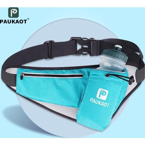 PAUKAOT Running Waist Bags Water Bottle Holder Sports Fanny Packs Outdoor Camping Hiking Fitness Men Women Bicycle Cycling Belt