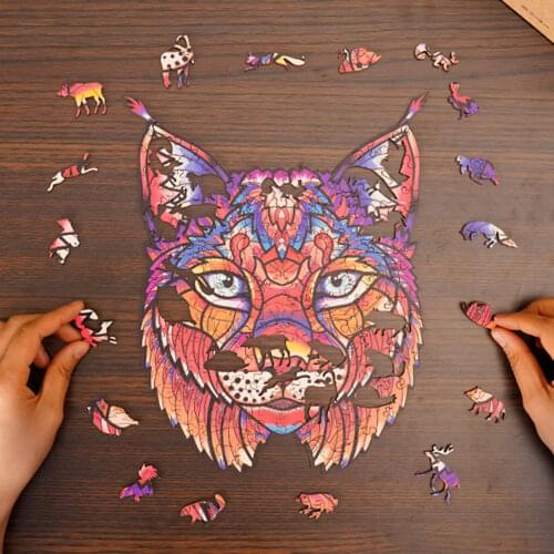 1 Style Wooden Jigsaw Puzzles Each Piece Is Animal Shaped Puzzle Christmas Gift For Adult Kid Elephant Owl Cat DIY Wooden Puzzle