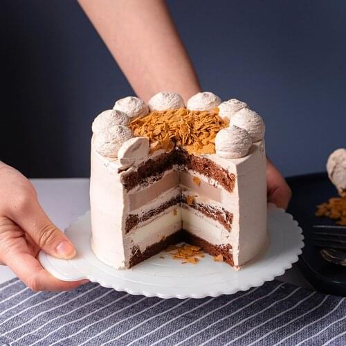 4/6/8/10 Inch Round Cake Board Mousse Plastic Cake Cupcake Dessert Tray Reusable For Home Wedding Birthday Party Tools Supplies