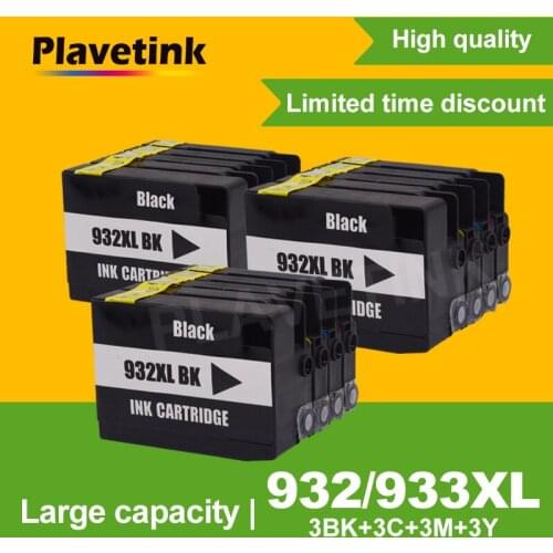 Plavetink Refilled Ink Cartridge Compatible For HP 932 933 932XL 933XL Officejet 6100 6600 6700 7110 7610 7612 7510 7512 Printer
