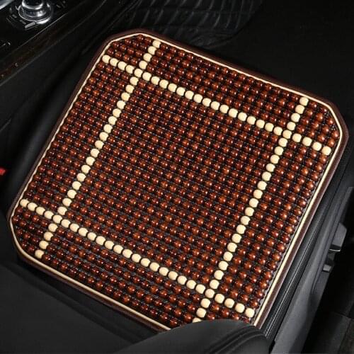 Wood Bead Car Seat Cushion Summer Breathable Cooling Seat Cover Pad Office Massage Cushion Air Ventilation Mesh Mat Cushion Pad