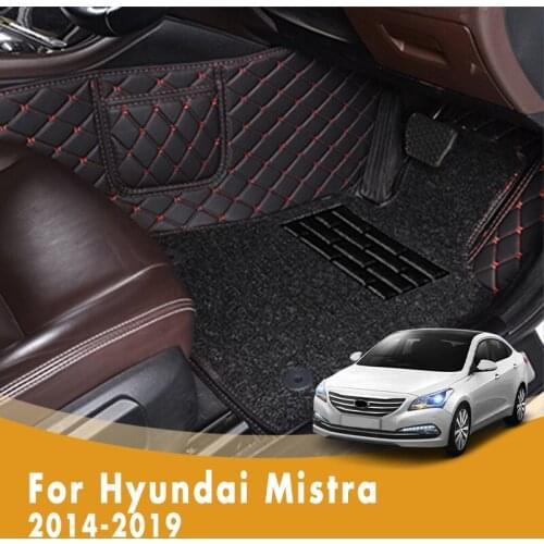 RHD Car Floor Mats For Hyundai Mistra 2019 2018 2017 2016 2015 2014 Double Layer Wire Loop Auto Styling Car Accessories Carpet