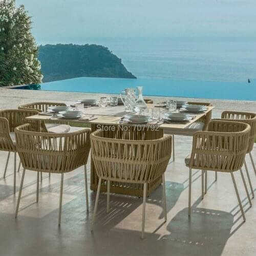 Garden patio rope outdoor balcony dining table clearance