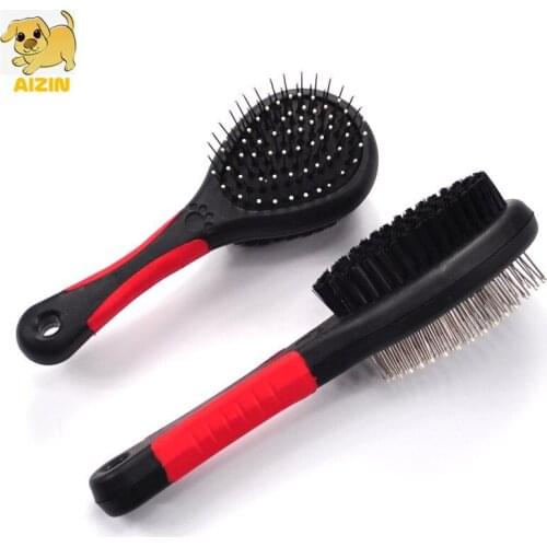 Multi-Function Dog Grooming Combs Brush Double Side Stainless Steel For Pets Hair Removal Cleaning Dog Cat Use Combs Pet Product