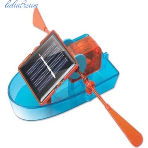 Solar power boat DIY Creative Solar Powered Boat Rowing Assembling Toys for Children Educational Toys