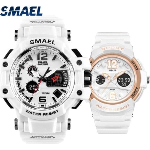 SET couples sport watches fashion SMAEL led wristwatches waterproof hot-sell relógio masculino resistance 1509 1632Watch for M