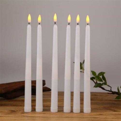 1 Pcs LED Party Long Candles Simulation Flame Candle Birthday Party Wedding Hotel Christmas Church Restaurant Decoration Thing