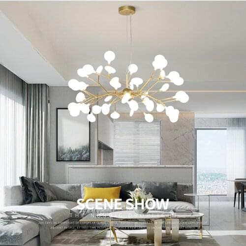 Modern firefly LED Chandelier light stylish tree branch chandelier lamp decorative firefly ceiling chandelies hanging Lighting