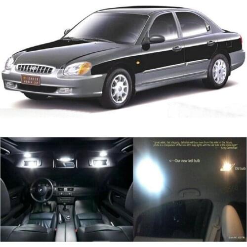 LED Interior Car Lights For Hyundai sonata EF room dome map reading foot door lamp error free 10pc