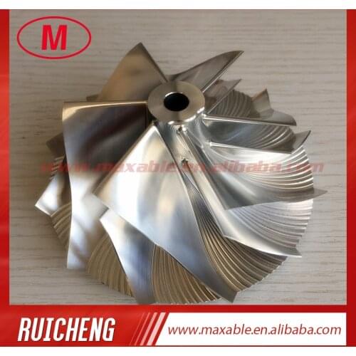 T76 76.71/102.35mm 6+6 blades turbo aluminum 2168/Billet/milling compressor wheel for racing