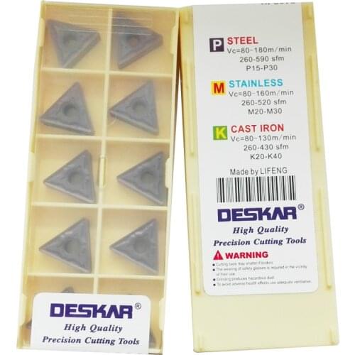 TNMG160404 HS LF6018 Original DESKAR tnmg Solid Carbide Inserts TNMG 160408 Blade Cutter CNC Lathe Turning Tool Stainless Steel