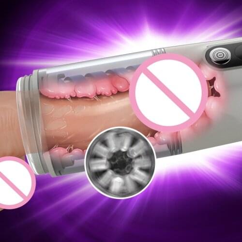 Massage Intelligent Sucking Masturbator Silicone Artificial Vagina Male Hand Free Masturbator Automatic Spin Licking Men Sex Toy