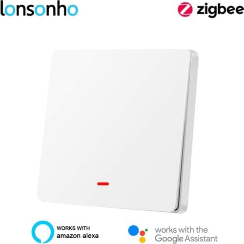 Lonsonho Tuya Zigbee Smart Switch Magnetic Latching Relay Version EU 220V No Neutral Smart Life Light Switches Alexa Google Home