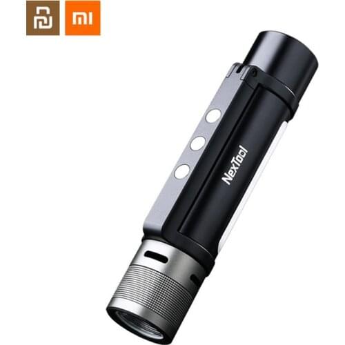 In Stock) Xiaomi Brand-NexTool 6 in 1 Multifunction USB Rechargeable Flashlight 240m IPX4 Waterproof LED Searching Torch