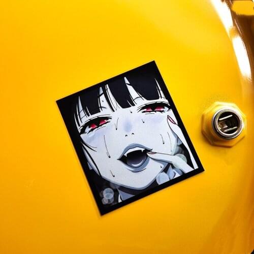Lovely Anime Cartoon Girl sexy Car Styling Sticker Auto Oil Tank Window Body Vinyl Computer Case Decals 13x11.5cm