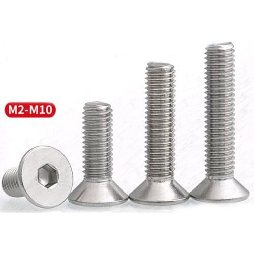 M2M2.5M3M4M5M stainless steel countersunk head hexagon socket screw stud