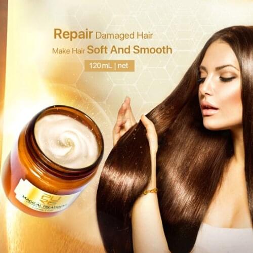 PURC 120ml Magical Keratin Hair Treatment Mask Effectively Repair Damaged Dry Hair 5 Seconds Nourish & Restore Soft Hair TSLM1