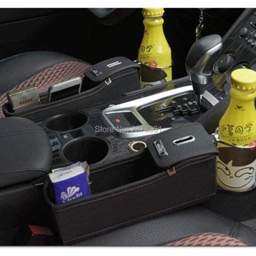 Car Seat Crevice Pockets Leak-Proof Storage Box for renault megane 3 hyundai tucson accessories mercedes w211 ssangyong bmw e34