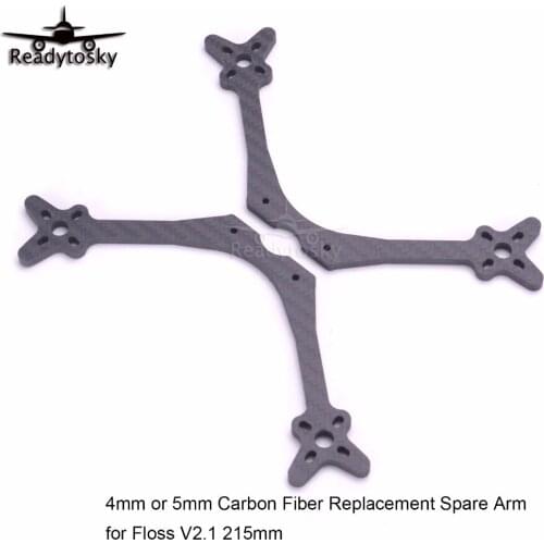 Replacement Carbon Fiber 4mm / 5mm Arm spare accessories for Floss 215 215mm V2.1 Frame FPV RC Drone