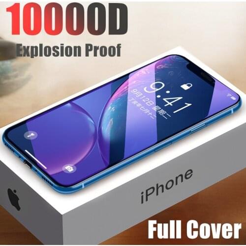 New Screen Protective Glass on For iPhone 11 Pro Max Full Cover Tempered Glass For iPhone X XR XS Max SE 2020 8 7 6 6S Plus Film