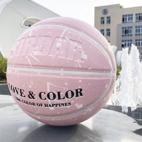 SIRDAR Women basketball pu leather size 7 tranning basketball Pink basketball gift for girl basketball equipment ball
