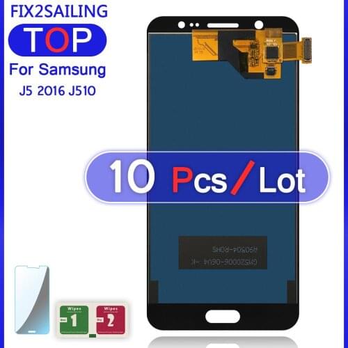 10Pcs Lcd For Samsung Galaxy J5 2016 J510 J510F J510FN J510M J510Y J510G LCD Display 100% Tested Touch Screen Assembly Adjusted