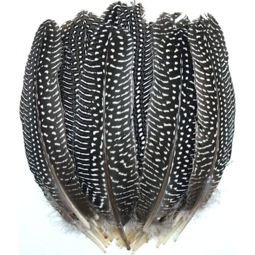 10/20pcs wing natural pheasant feathers spotted Guinea fowl pluma diy marabou feathers for crafts needlework decor plumes17-22cm