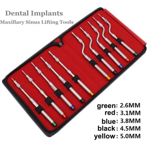 10pcs Dental Maxillary sinus Lifting Device Concave Tips Oral sinus Lifting Tool Mandibular sinus Elevator Implant bone Extruder