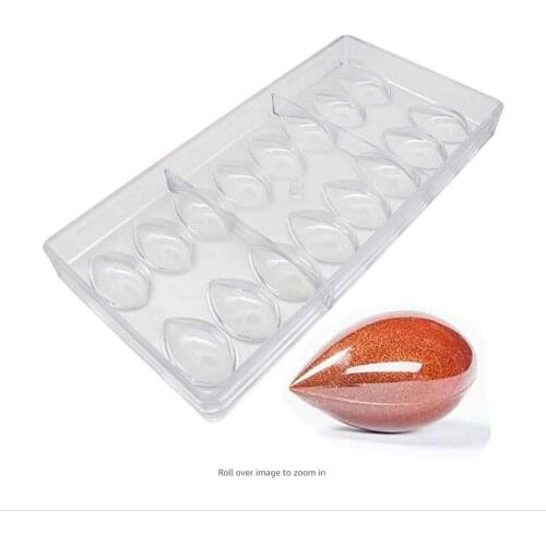 3D Lotus Chocolate Mould Olive Shaped Polycarbonate chocolate mold ,Candy Mold sugarcraft chocolate decorating tools