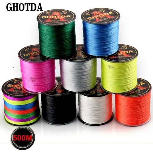 500M X8 GHOTDA BRAND Super Strong Japan Multifilament 100% PE braided fishing line 8 strands braided wires 22LB to 78LB